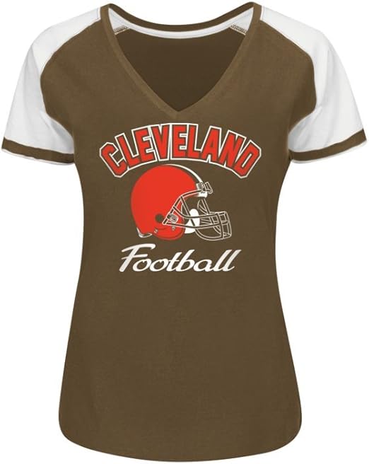 Amazon.com : NFL Cleveland Browns Women's UZ8 Tee, Classic Brown/White, Small : Clothing
