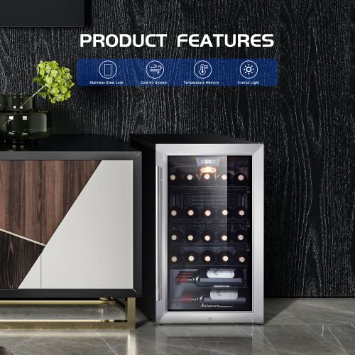 Kalamera KRC123WB 4.3 Cu.ft 30 Bottle Wine Cooler FreeStanding Single