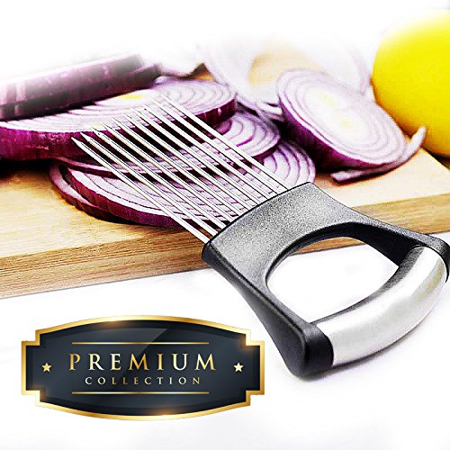 Culinerro â€“ The Best Onion Holder for Slicing All-In-One | Potato holder | Onion Cutter | Onion Chopper Stainless Steel