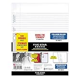 Five Star Loose Leaf Paper, 3 Hole Punched, Reinforced Filler Paper, College Ruled, 11" x 8-1/2", 100 Sheets/Pack, 1 Pack (17010)