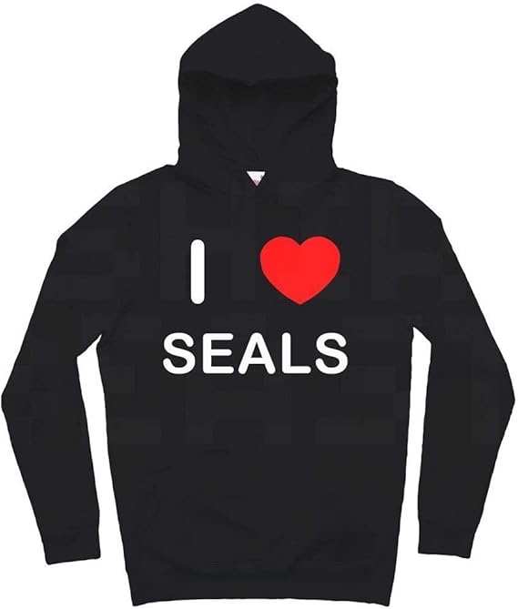 I Love Seals Hoodie Amazon.co.uk Clothing