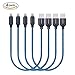 Charlemain Short Lightning Cable Nylon Braided 1ft Lightning to USB Charging Cable 12 inch iPhone Charger Cable for iPhone X/8/8 Plus 7/7 Plus 6/6s Plus 5/5s/5c, iPad mini/Air/Pro iPod touch - 4Pack