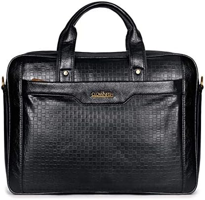 The Clownfish Providence Series Laptop Briefcase for 15.6 inch Laptops, Laptop Bags (Charcoal Black)