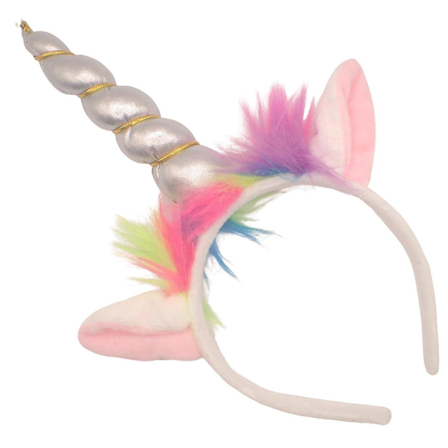 Topkids Accessories Unicorn Headbands Unicorn Horns Unicorn Hats Unicorn Ears Kids Fancy Dress Adult Fancy Dress Halloween Unicorn Horn Headband Adult For Girls Animal Headbands Animal Ears (Silver)