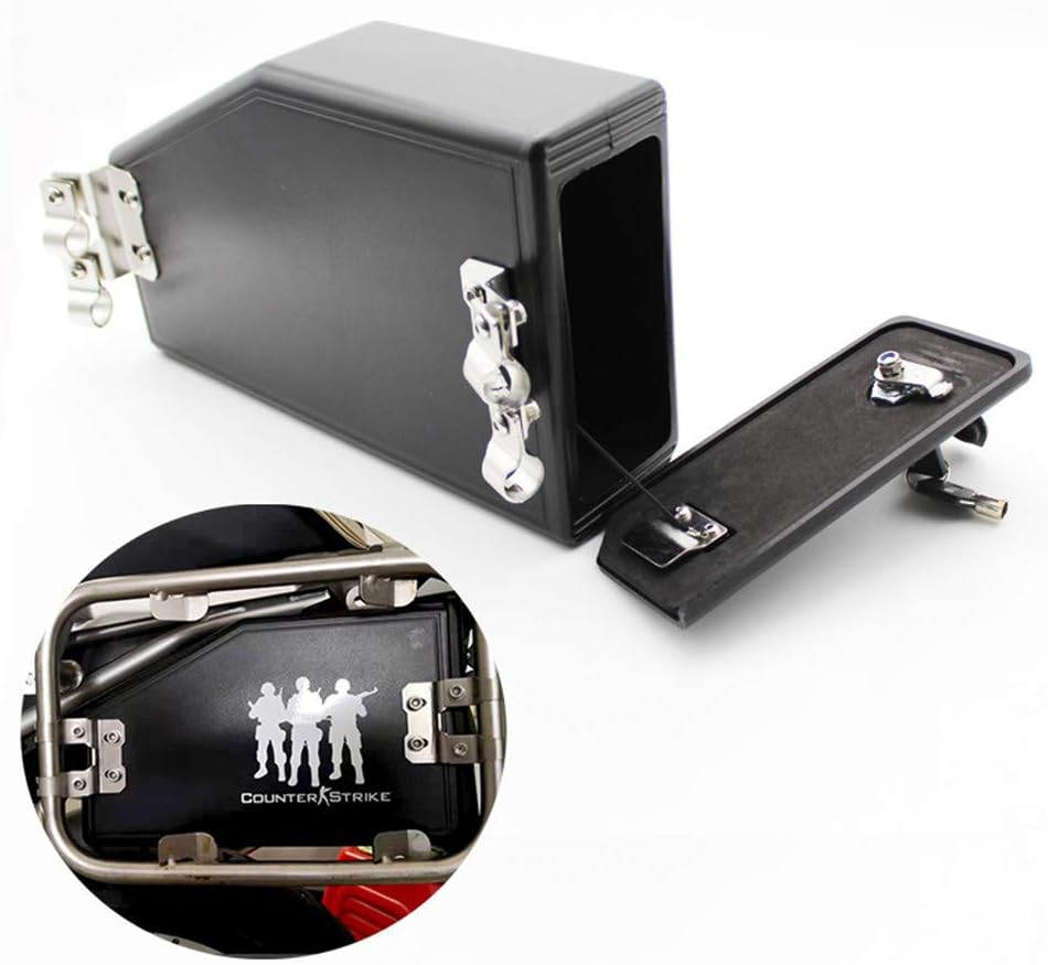 Boîte À Outils Moto, Support Gauche Valise Latérale en Aluminium Caisse