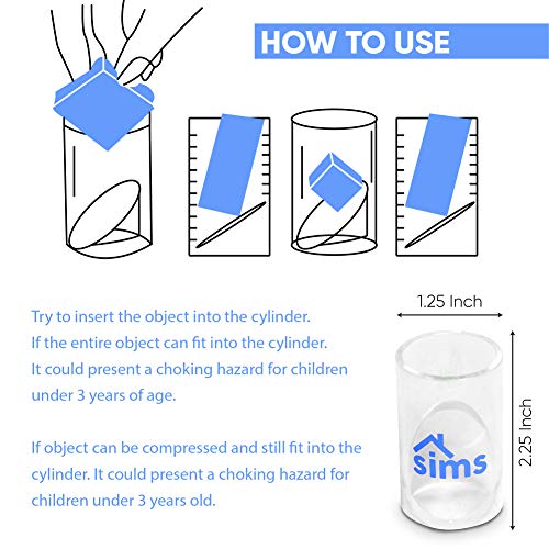 Sims Anti Choking Hazard Device for Kids, Home Safety Prevention and Protection Tube for Toys
