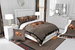 Erosebridal Horse Comforter Set,Rustic Western