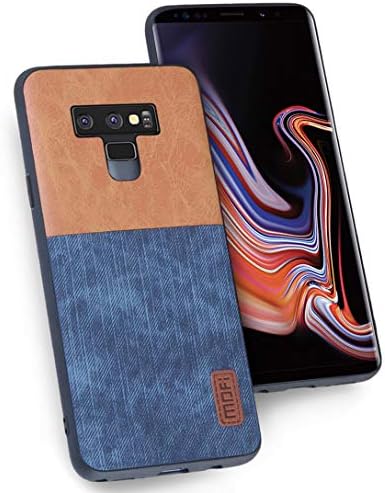 Case Fit Samsung Galaxy Note 9,Cover Silicone Luxury Soft Jeans Leather Shockproof Dirt-Resistant Anti-Knock Waterproof (Brown)