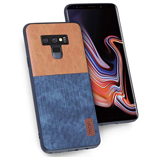 Case Fit Samsung Galaxy Note 9,Cover Silicone Luxury Soft Jeans Leather Shockproof Dirt-Resistant Anti-Knock Waterproof (Brown)