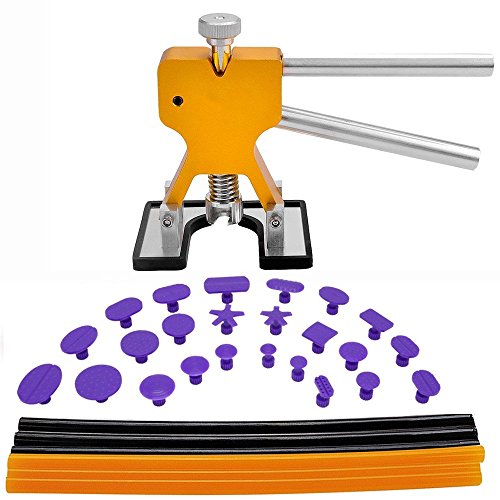 Super PDR Paintless Dent Repair Kit – 97pc, 100W Glue Gun, Puller Tabs, Car Dent Removal