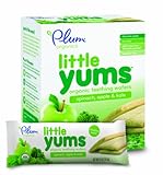 Plum Organics Little Teethers, Organic Baby Teething Wafers, Apple with Leafy Greens, 3 oz, 6 count