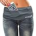 SevenBlu HIP - Fashion Money Belt / Extra Pocket / Running Belt - World's Best Stylish Travel Wallet or Mini Purse - with ZIPper - Fits iPhone 6 Plus - Your Smartphone Pocket (Gray L)
