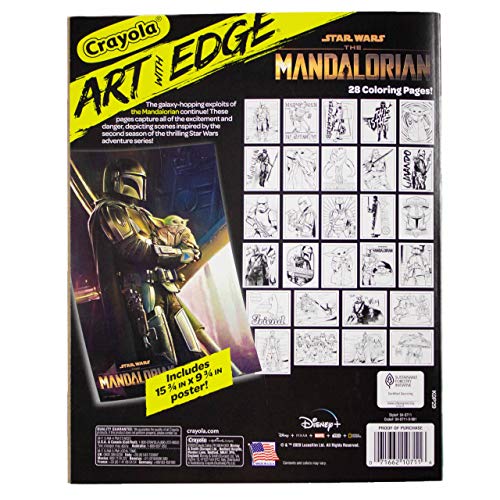 Crayola Mandalorian Coloring Book with Poster, Baby Yoda ...