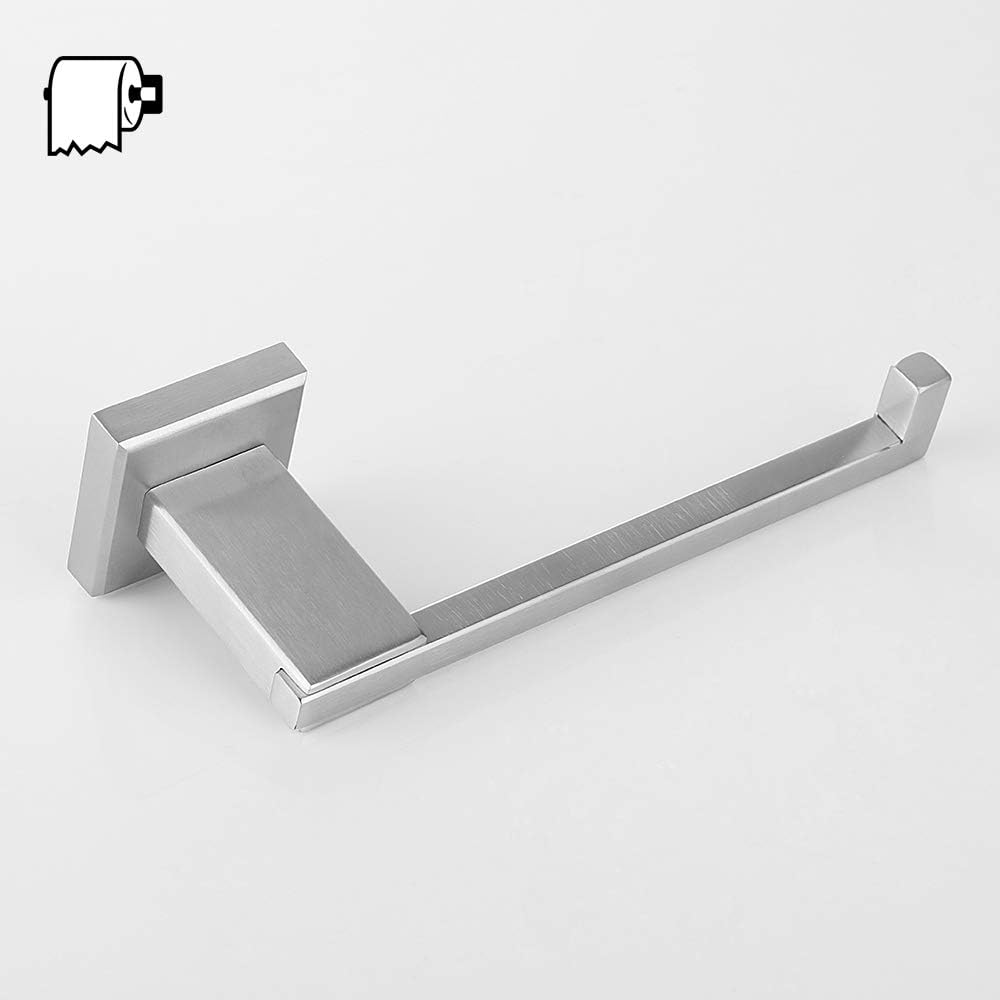 JQK Toilet Paper Holder, 5 Inch 304 Stainless Steel Tissue Paper Dispenser, Brushed Nickel Wall Mount, TPH200-BN: Home & Kitchen