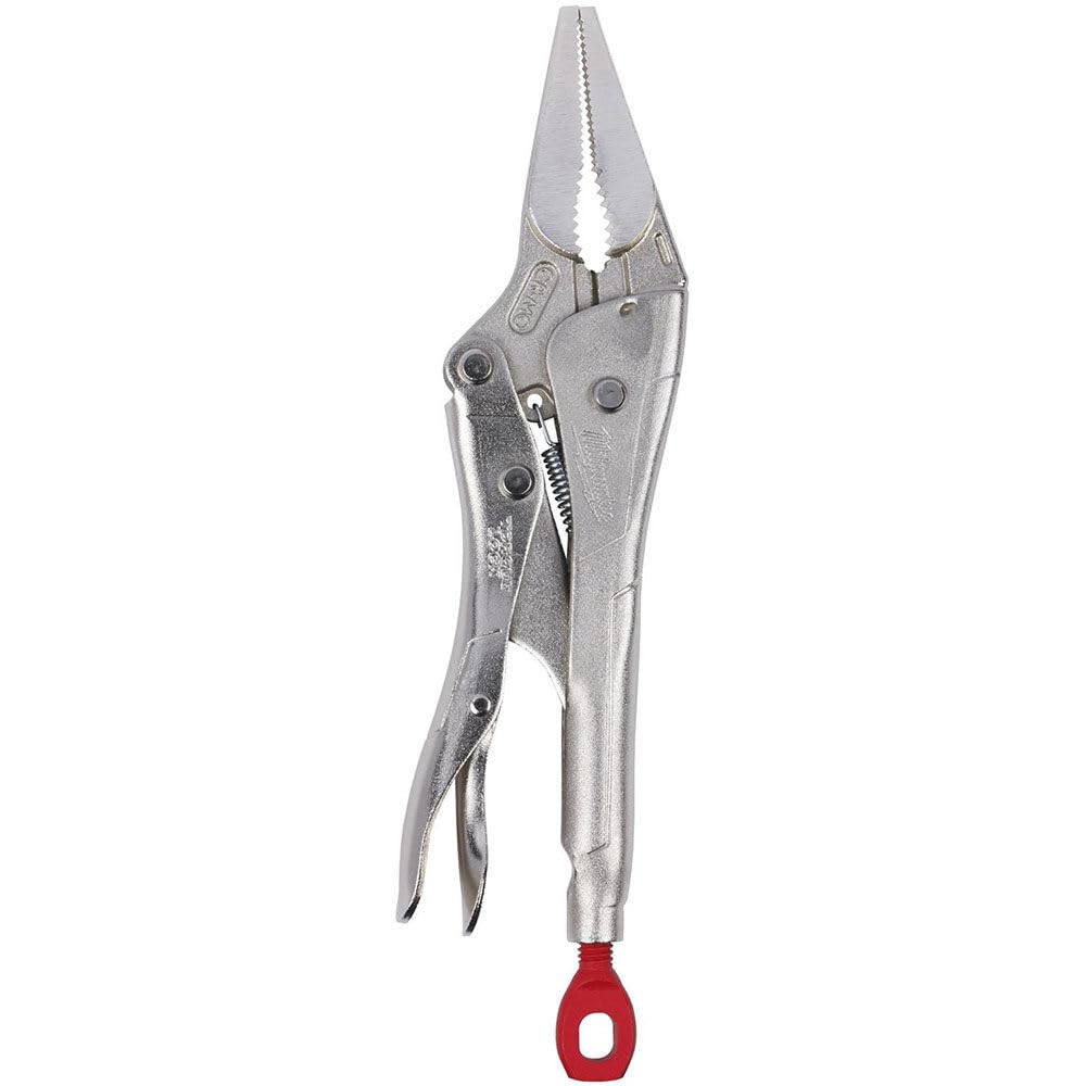 Milwaukee 48223509 9-Inch Long Nose Locking Pliers - Silver