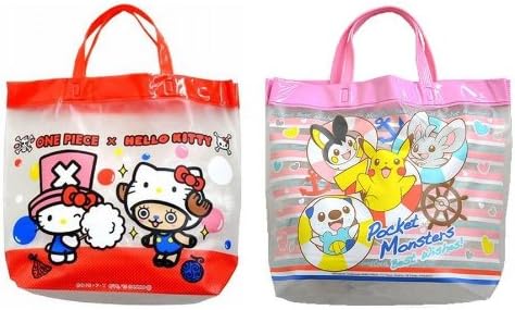Amazon Co Jp ミカサ Mikasa ビニールバッグ ポケモン ワンピース ワンピース キティ なかよし2個セット ワンピース キティ アカ ポケットモンスター ピンク ベビー マタニティ