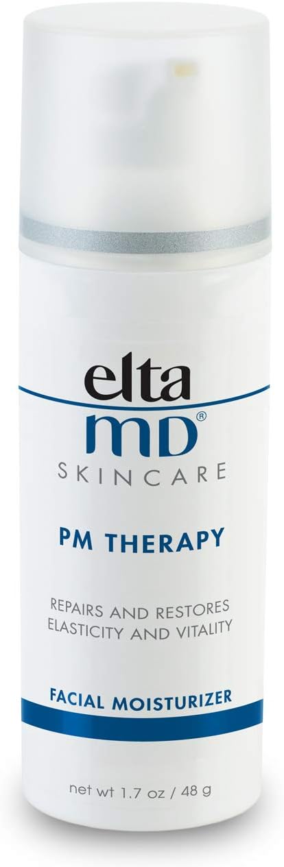 EltaMD PM Therapy Facial Moisturizer, Antioxidant, Peptide and Ceramide Blend, Oil-free, Dermatologist-Recommended, 1.7 oz