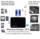 BMR Bluetooth Adapter For Cars with AUX Audio Input Like Mercedes, BMW, Subaru, Nissan, Honda, Mitsubishi .....