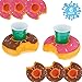 U.S. Pool Supply Inflatable Floating Donut Drink Holder Set (6 Pack) - 3 Strawberry & 3 Chocolate Frosted - Float Beverage Cans, Cups & Bottles - Fun Kid & Adult Pool Party