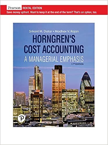 Horngren's Cost Accounting (17th Edition) Solutions | Course