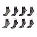8 Pairs Women's Lace Fishnet Ankle Socks Stylish Black & Hollow Out Girls Dress
