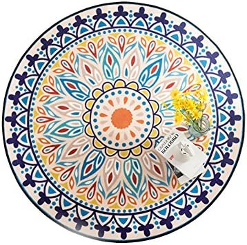 Living Room Round Carpet/European Simple Computer Chair Cushion/Bedroom Entrance Carpet-A 150x150cm(59x59inch)