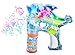 Playo Dolphin Light Up Toy Gun Bubble Blaster - For Kids, Boys, Girls, Playing, Outdoors, Indoors, Fun Activities & Party Favors Bubble Machine