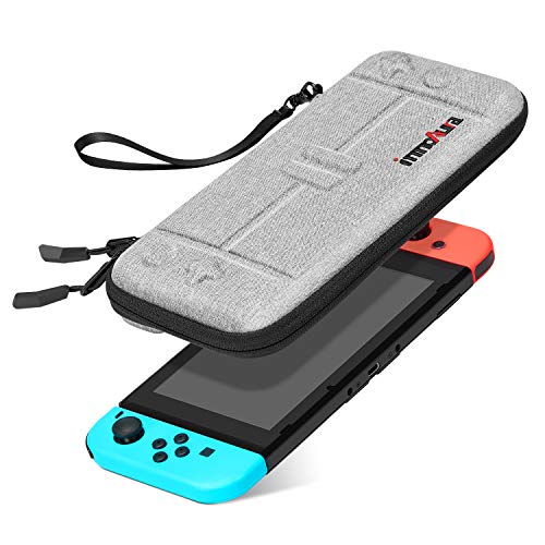 Ultra Slim Carrying Case for Nintendo Switch, innoAura Portable Hardshell Travel Protective Cover fit Switch Console, 8 Game Cartridges Accessory
