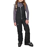 Haloumoning Kids Snow Bibs Girls Ski Pants Waterproof Insulated Snowboard Overalls Snowsuit 5-14 Years