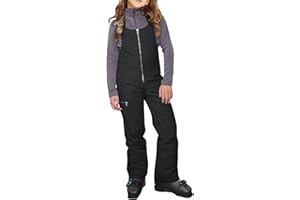 Haloumoning Kids Snow Bibs Girls Ski Pants Waterproof Insulated Snowboard Overalls Snowsuit 5-14 Years