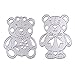 Whitelotous Cutting Dies Cut Dies Stencil Metal Template Mould for DIY Scrapbook Album Paper Card (2 pcs Bear)