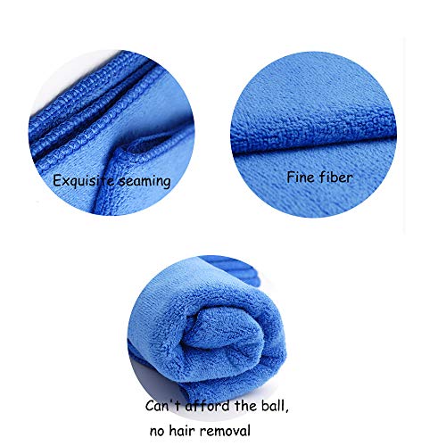 Multi-purpose Vehicle Cleaning Towel Car Dry Washing and Polishing Microfiber Towel Short Velvet Cloth Dust Cleaning Cloth Suitable for Kitchen, Car, Bathroom, Glasses, 11.8in x 27.5in (Pack of 4)