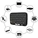 HEYNOW H18 Multifunctional 2.4GHz Wireless Mini Keyboard with Whole Panel Touchpad Mouse Combos,Rechargable Li-ion Battery Remote Control for PC, Xbox 360, Android TV Box, Computer, Laptop (Black)