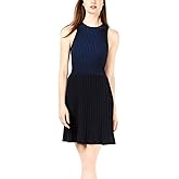 French Connection Womens Pleated Fit & Flare Dress