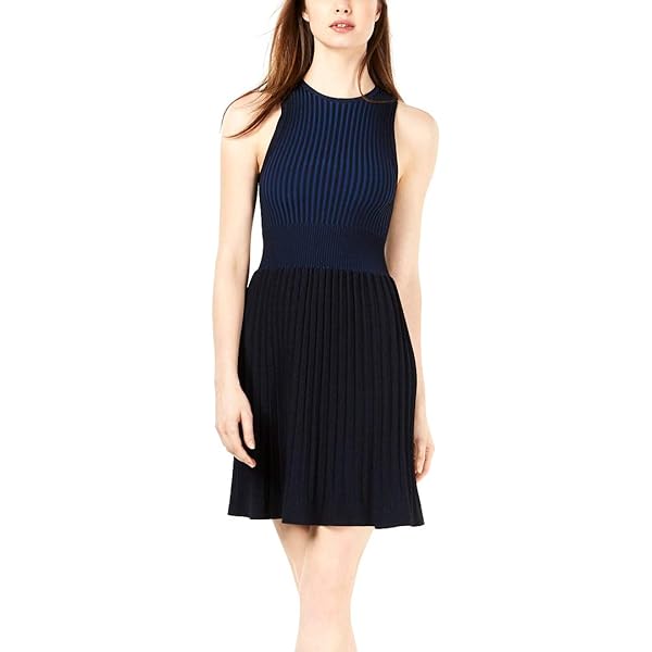 French Connection Womens Pleated Fit & Flare Dress, Blue, 0 at Amazon  Women's Clothing store