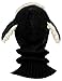 Bienvenu Winter Kids Cable Knit Warm Dog Animal Hats Knitted Hooded Scarf Beanies for Autumn Winter, Black