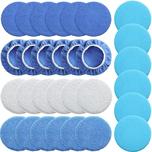 30 Pcs Orbital Buffer 56 Inch Waxers Set Car Polisher