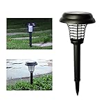 Wrcibo Mosquito Killer Mosquito Zapper Electronic Insect Bug Worm Killer LED Solar Powered Outdoor Garden Lawn Camping Lamp Whole Night Protector 2 in 1 Zapper and Light
