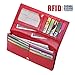Bricraft NFC RFID Blocking Wallet for Women Genuine Leather Bifold Pebbled Clutch