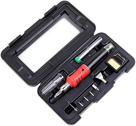 HOTIN CITY New 10in1 Professional Torch Butane Gas Soldering Iron Set Welding Aid Tools Kit