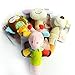 Cartoon Stuffed Animal Baby Soft Plush Hand Rattle Toys Infant Dolls Squeaker Sticks for Toddlers