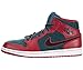 Jordan Retro 1 Mid Men Round Toe Suede Black Basketball Shoe