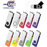 AreTop 2GB USB Flash Drive 10 Pack 2GB Stick Pen Drive Memory Stick USB2.0 Pendrive 2GB Thumb Drive Bulk for Fold Date Storage Memoria USB 2GB (Bulk 10 PCS - Mixed Colors: Black/Blue/Purple/Green/Red)