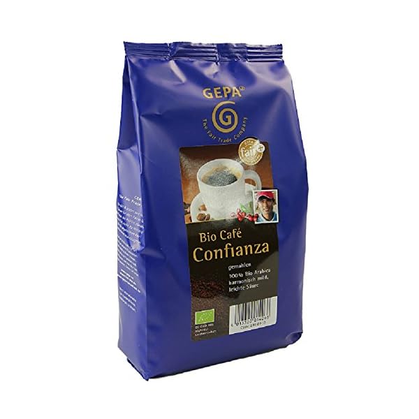 GEPA Confianza Bio Kaffee gemahlen - Reiner Bio Arabica - 1 Karton ( 10 x 500g )