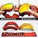 ZIONOR X Ski Snowboard Snow Goggles OTG Design for Men Women Adult with Spherical Detachable Lens UV Protection Anti-fog (VLT 21% Red Frame Revo Red Lens)