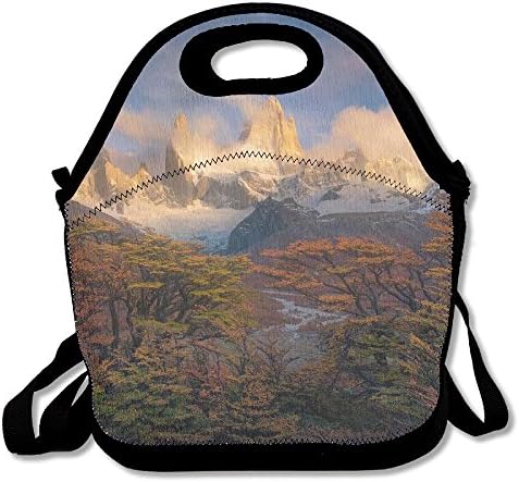 Adelboden Sunrise Office Special Resuable Lunch Container Bag With Shoulder Straps