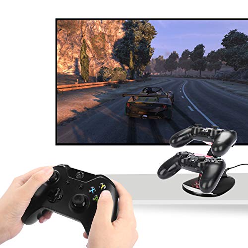 6 Controller+Playstation+Stand+Dual+Indicator+Controller+Black+4