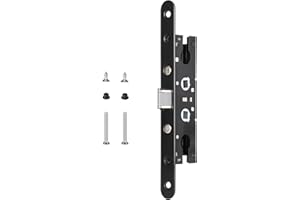 hotifytools Black 2 Point Bolt Mortise Lock Replacement Fits Pella Storm Door Handleset, 2-1/2" Handle PZ, 7/8" Backset, 7-1/4" Faceplate Screw Hole Centers, Only Lock