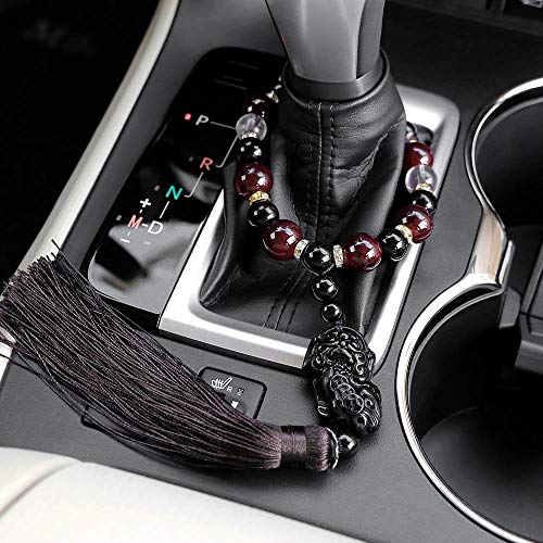 Gold Happy Car Ornaments Buddha Beads with Brave Troops Auto Interior Rearview Mirror Hanging Pendant Stalls Decoration Accessories Gifts