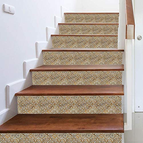 image for NEARTIME Staircase Wall Sticker, 3D Simulation Stair Stickers Waterpro
